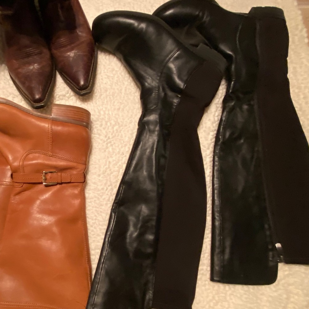 Black knee boots